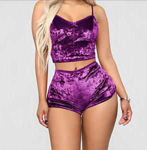 Groothandel Zomer Dames Sexy V-hals Camisole Shorts Nachtkleding voor Slank Ademend Spandex Tweedelig Set Pyjama's - Product Image 1