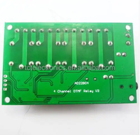 AD22B04 DC 12V 4ch MT8870 DTMF Dekoder Sinyal Nada Telepon Modul Sakelar Relay Kontrol Jarak Jauh untuk LED Motor PLC Rumah Pintar