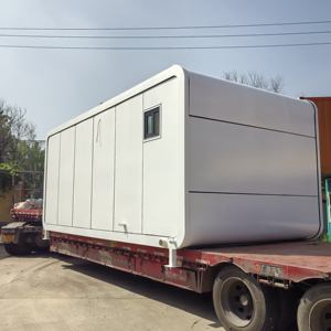 Maison mobile de luxe moderne sur roues, 3 chambres, avec salle de bain et toilettes, personnalisée en usine, type Apple Cabin - Product Image 1