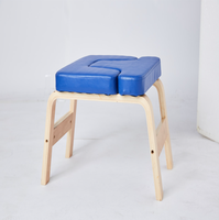 Banc d'inversion pliable pour exercices de yoga avec coussinets en PU et bois, chaise d'entraînement pour postures inversées, couleur personnalisable