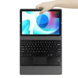 Keyboard Magic tooth Biru ukuran 10.1 inci, Keyboard ringan dengan Touchpad cocok untuk tablet dalam rentang 7-11 secara universal