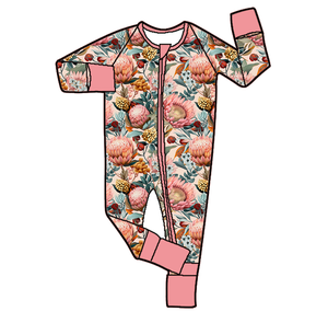 Autumn Girls' Pajamas <strong>Spring</strong> Western <strong>Duck</strong> Printed Knitted Baby Romper <strong>with</strong> Two-Way Zipper Closure - Product Image 5