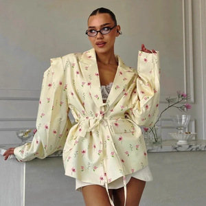 Abbigliamento Donna MYST&<span class=keywords><strong>ZA</strong></span> 2026 Nuova Moda Blazer con Spalle Larghe e Cintura in Vita - Product Image 4