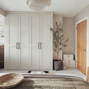 Armarios de Madera Contrachapada Blanca Mate, Muebles de Dormitorio de Estilo Francés que Mejoran la Función de Almacenamiento y la Estética del Dormitorio - Product Image 1