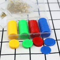 Lot de 100 jetons de jeu double face colorés, jetons de poker personnalisés pour jeux d'arcade, jetons en plastique vierges