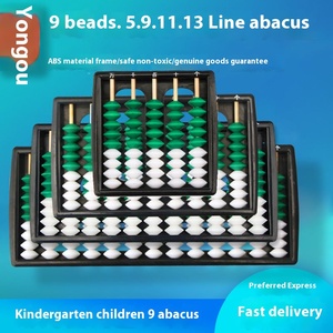 2024 Trẻ Em Montessori Trung Quốc Phong Cách Bàn Tính 9 Hạt 11 Hàng Nhựa Tính Toán Đứng Với Ngoài ra Truy Cập Cho Học Tập - Product Image 3