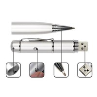 Pasokan Pabrik Flashdisk USB Logam 2.0 1GB 2GB 4GB Pen Drive 32GB 16GB 8GB USB Memory Stick Laser Point Dengan Logo Kustom