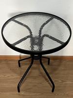 Table à Manger Légère et Portable en Verre Trempé, Mobilier d'Extérieur Durable au Design Moderne pour Hôtels, Écoles, Salons et Parcs