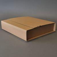 Boîte d'expédition pour livres, magazines, bandes dessinées, en papier kraft avec logo personnalisé, facile à plier