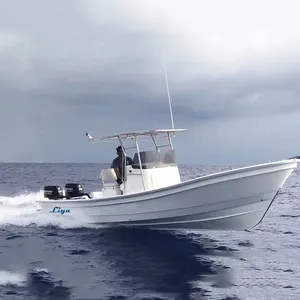 Barco de pesca de ocio Lianya 7,6 m Barco de fibra de vidrio China