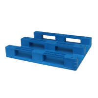 Palette logistique en HDPE de haute qualité 1200*1000*170mm, capacité 15KG, surface plate robuste avec trois patins, nouveau matériau, entrée 4 directions