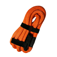 Corde de remorquage réfléchissante en nylon haute résistance avec manille souple, sangle de récupération d'urgence orange pour camions, SUV et VTT