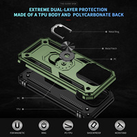 Casing Ponsel Magnetik Fashion Armor dengan Perlindungan 360 TPU+PC Anti Benturan untuk Iphone 17 16 15 Promax/ Xiaomi 17 Promax