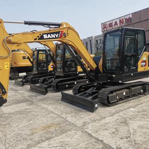 รถขุดขนาดเล็ก Sany SY55C มือสอง น้ำหนัก 5.5 ตัน พร้อมเครื่องยนต์และมอเตอร์ Sany ความจุบุ้งกี๋ 0.28 ลูกบาศก์เมตร กำลัง 36 กิโลวัตต์ รวมเกียร์และปั๊ม - Product Image 5