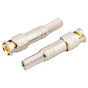 Venta caliente CCTV Monitor chapado en oro 75-5 American Video soldadura BNC Q9 conector para cámara analógica a cámara inalámbrica