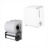 Distributeur de papier toilette en plastique Autocut, support mural réglable pour cuisine, sans piles