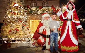 여자의 빨간 크리스마스 원피스 세트 부인 산타 코스프레 의상 폴리에스터 망토 및 성인용 액세서리