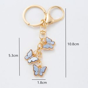 Butterfly Charms <b>Keychain</b> Beautiful Hotsale Acrylic Rhinestone Butterfly Keyring Purse Bag Accessories - Product Image 3
