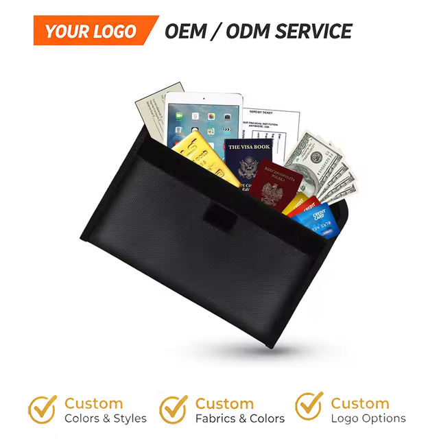 Custom Water Resistant and Fireproof Polyester Fashion Envelope Style Money Bag