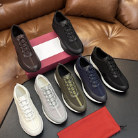 Baskets de skate rétro pour hommes, style de luxe de créateur, originales, en cuir véritable pleine fleur de vache, à lacets, pour affaires et loisirs