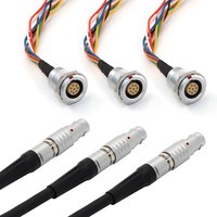 Connecteur d'aviation mâle/femelle auto-bloquant push-pull FGG+EGG avec câble 3p IP50 boîtier TPU