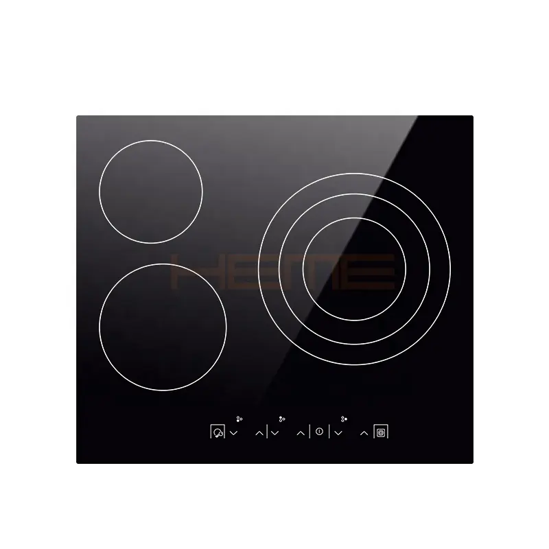 Certification CB — fournitures de plaque de cuisson électrique, panneau noir à contrôle tactile, poêle intégré, verre en céramique