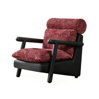 Fauteuil simple vintage français, fauteuil design italien de luxe en bois massif pour salon et chambre à coucher