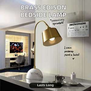 Lampe de table de chevet créative <span class=keywords><strong>avec</strong></span> base en marbre, style nordique, pour chambre à coucher, salon ou bureau - Product Image 6