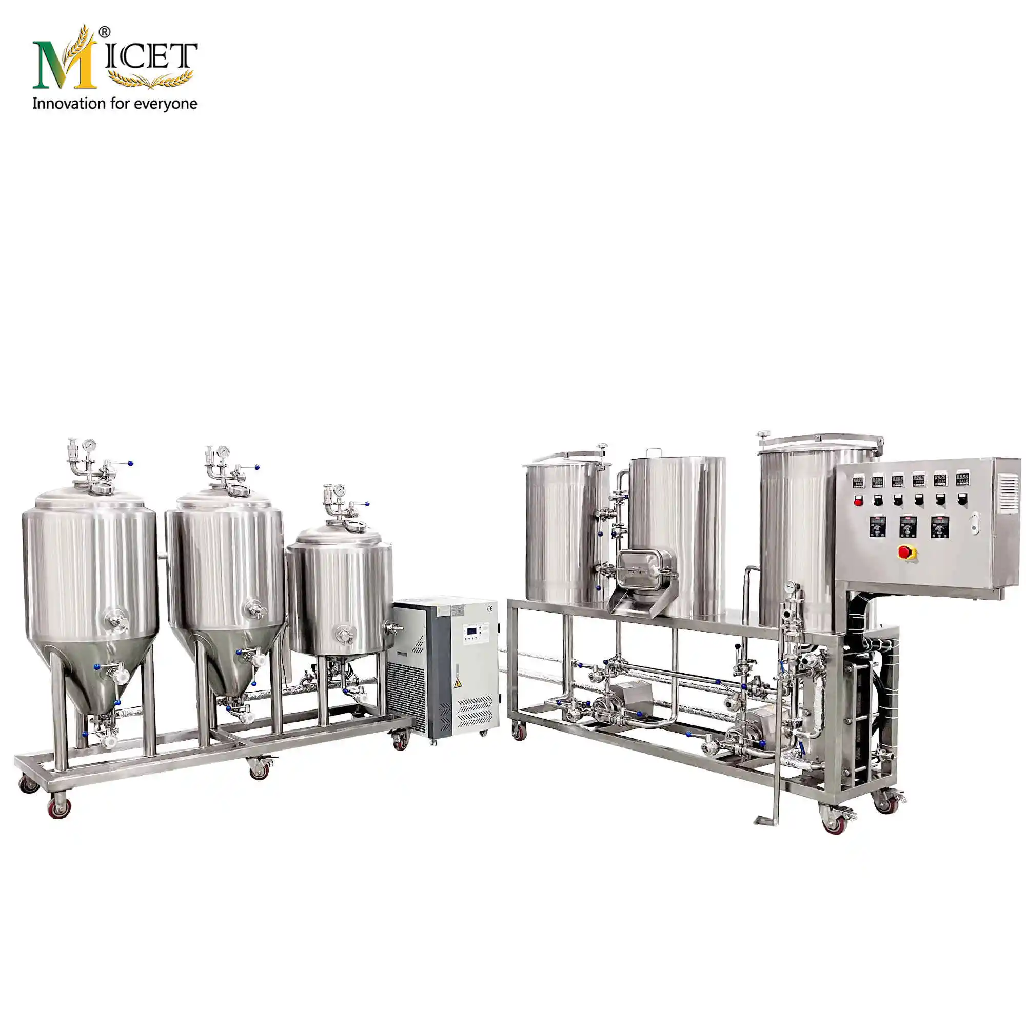 Micet 100L thiết bị sản xuất bia Micro brewhouse sử dụng nhà máy bia Mini thiết bị kinh doanh nhỏ thiết bị nhà máy bia để bán