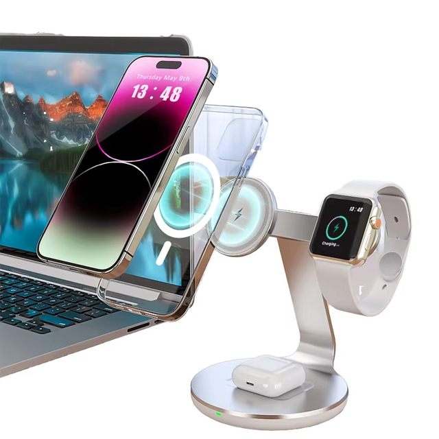 2026 Hot Selling Wireless Charger Magnetic 15W 3 in 1 Fast Charging Station for iPhone 16/15/14 Magnetic Wireless Charger Stand