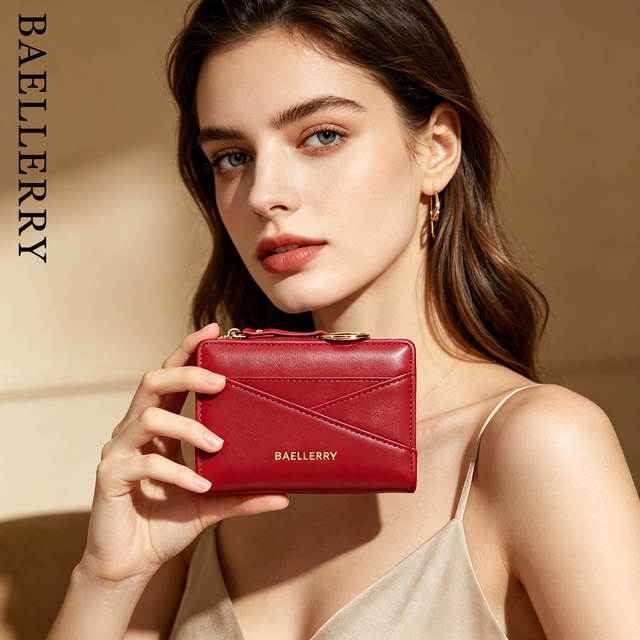 New Women's PU Wallet Instagram-Style Premium Feel Cross-Border Korean-Inspired Multi-Card Slot Zippered Purse Minimalist Glossy