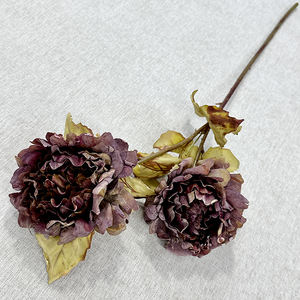 Meibao Fleurs artificielles séchées de haute qualité, pivoines de Luoyang, fleurs artificielles au toucher réel, fleurs immortelles, arrangement de scène d'automne - Product Image 5