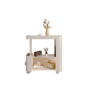 Ultra Narrow Bedside Table Shelf With Wheels Storage Cabinet For Bedroom Living Room <b>Small</b> Movable Side Table - Product Image 5