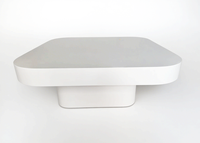 Nouveau design Table basse carrée blanche mate Mobilier luxe pour chambre à coucher Canapé Tables basses d'appoint