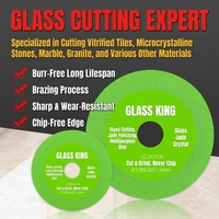 Lame de scie en émeri Glass King White OEM pour découpe de verre, bouteilles de vin, plaques de roche, carreaux de céramique, jade, et pour meuleuse d'angle spéciale pour la découpe de métaux