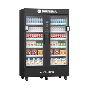 Distributeur automatique intelligent de nourriture fraîche, de collations et de boissons fraîches New-Tech AI, avec fonction de ouverture de <span class=keywords><strong>la</strong></span> porte pour retirer les produits - Product Image 1