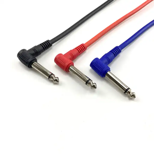 Lot de 6 câbles audio mono 20 cm colorés pour instruments, câbles de raccordement pour pédales d'effets et cordons de pédalier de guitare - Product Image 4