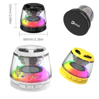 Haut-parleurs sans fil portables miniatures avec éclairage RGB coloré, haut-parleur musical pour le camping, les fêtes en plein air, haut-parleurs magnétiques avec chargeur de téléphone