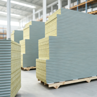 Panneau d'isolation en laine de roche imperméable, panneau sandwich en laine de roche pour l'absorption acoustique et la réduction du bruit dans les ateliers d'usine