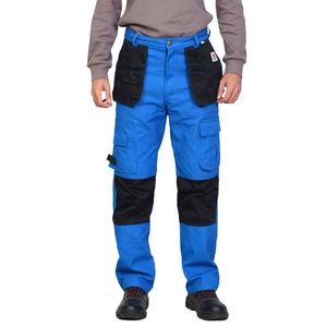 Cotton Acid Fireproof Workwear Pants Reflective Blue Work <strong>Uniform</strong> with Multi-Pockets <strong>Safety</strong> Clothing - Product Image 1