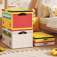 Boîtes de rangement pliables et empilables en plastique, étanches, avec couvercle, pour jouets, consoles de jeux, pour la chambre d'enfant