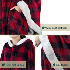 Manta Poncho Tipo Capa de Franela y Sherpa para Mujer, Diseño de Leopardo, Antiácaros, Personalizable, 1-1.5 kg, Marca Cozy <span class=keywords><strong>RESER</strong></span> - Product Image 4