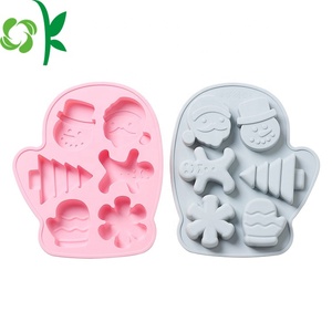 OKSILICONE คุณภาพสูงต้นคริสต์มาสซิลิโคนเค้กแม่พิมพ์สําหรับเค้กคัพ 6 หลุมซานตาเบลล์สําหรับ DIY แป้งแม่พิมพ์ทําด้วยมือสบู่แม่พิมพ์ - Product Image 5