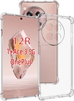 Étui transparent en TPU pour OnePlus 12R/Ace 3, protection de qualité militaire, design transparent aux quatre coins, épaisseur 1,5 mm, coque de téléphone portable