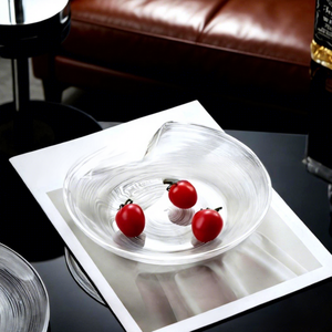 Plato <span class=keywords><strong>de</strong></span> Vidrio Transparente con Forma <span class=keywords><strong>de</strong></span> Taco, Diseño Creativo 2026, Plato Decorativo Curvo para Servir Bocadillos, Frutas, Postres, para Restaurantes y Bares - Product Image 6