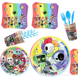 Ensemble de décoration d'anniversaire Dandy's World Party Supplies, vaisselle, accessoires, jetables en plastique et en papier, 5-7 ans - Product Image 5