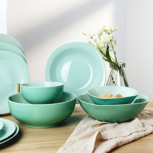 Alta Qualidade Cinza Verde Cor Opala Vidraria Louça Placa Tipo Oval 10.5 'Placa Plana - Product Image 5