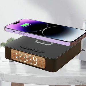 Sveglia tre in uno, multifunzione da tavolo da 15 W, adatta per orologi, telefoni cellulari, cuffie, ricarica rapida wireless - Product Image 2