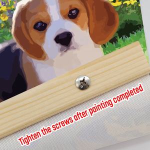 ชุดวาดภาพระบายสีตามตัวเลขสำหรับเด็ก พร้อมกรอบไม้ ผ้าใบ และสีอะคริลิค ของเล่นเสริมพัฒนาการ - Product Image 6