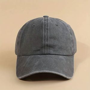 Casquette de baseball unisexe en denim délavé, 6 panneaux, réglable, couleur unie, décontractée pour adultes - Product Image 3